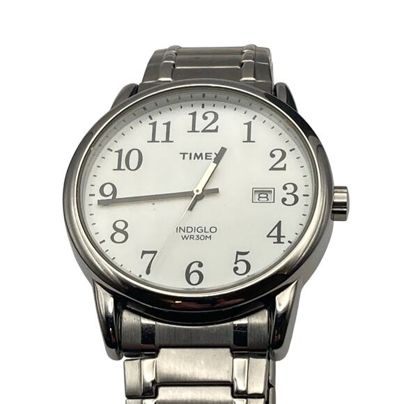 Timex Men's Indiglo Easy Reader Watch 38mm - New Battery - Expandable Band WR30m - Picture 1 of 9